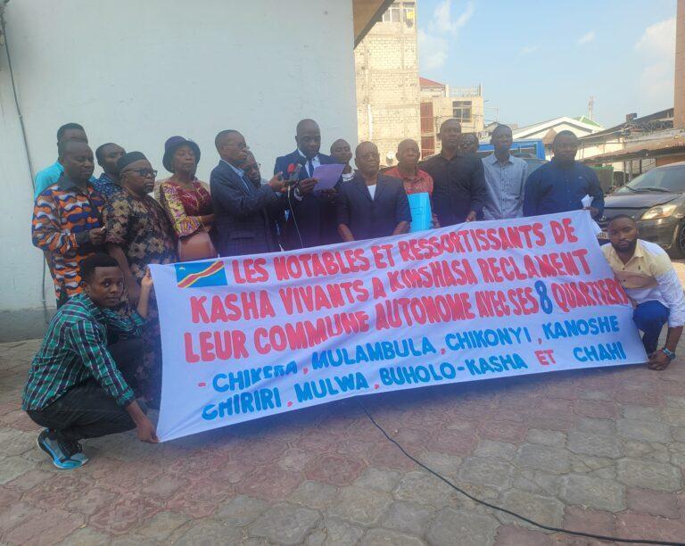 Kinshasa : les notables et ressortissants de Kasha au Sud-Kivu réclament l’érection de Kasha en commune autonome